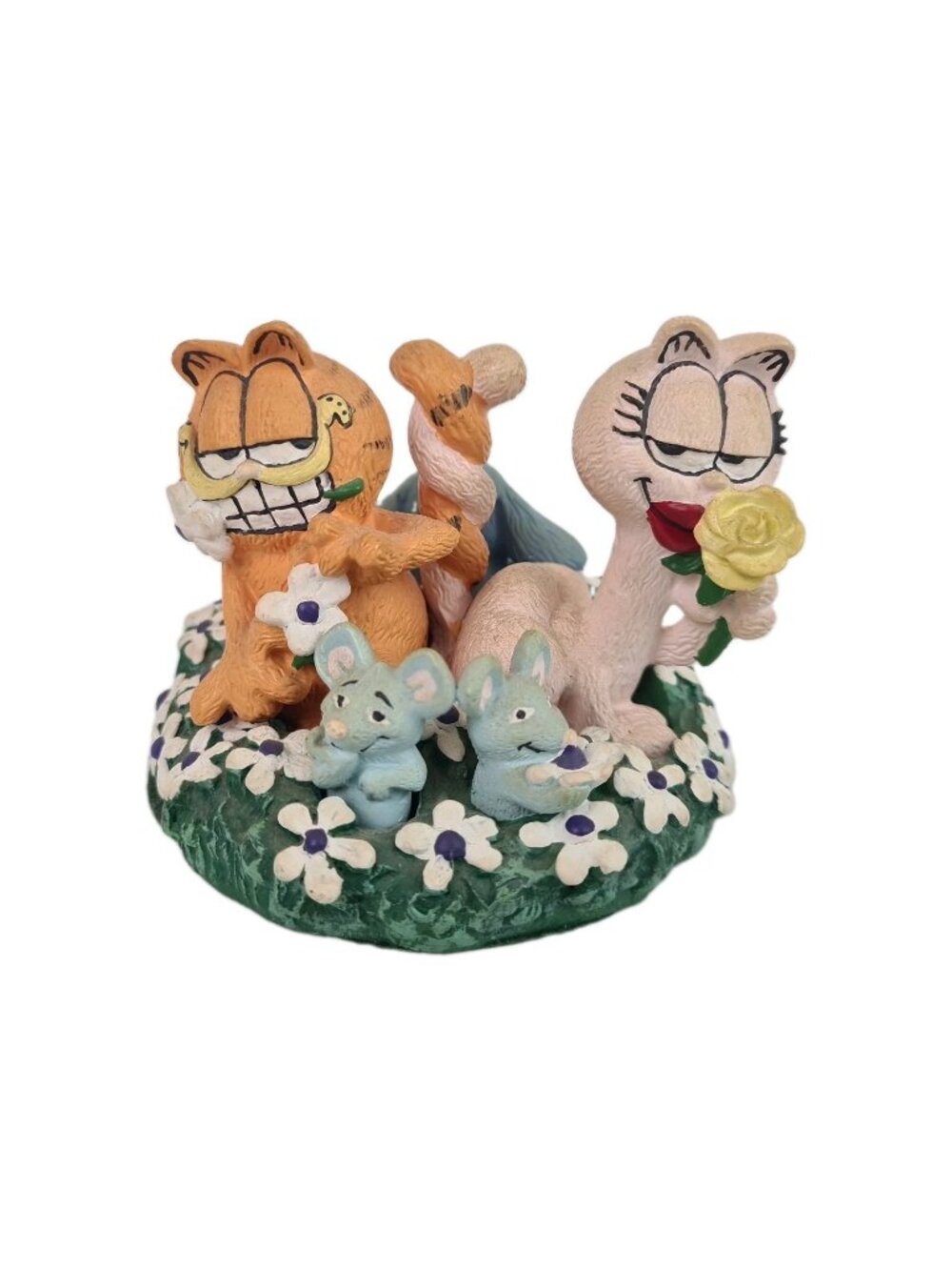 Danbury Mint Garfield Collection Love In Bloom By Jim Davis Figurine Vntg C1